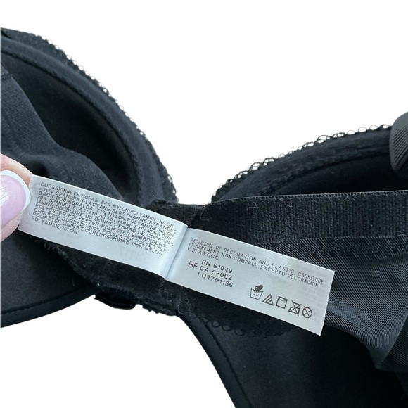 Wacoal La Femme Underwire T-Shirt Bra 38D Black  853117 - Picture 5 of 5